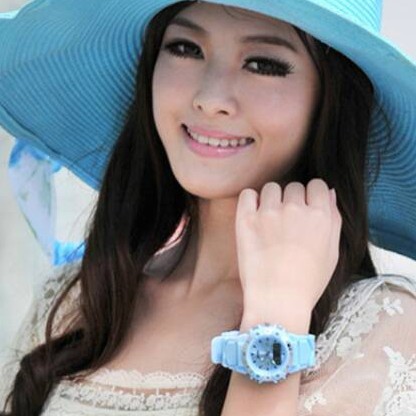 [✅ COD] Jam Tangan Fashion Wanita SKMEI 0821 Biru Dual Time