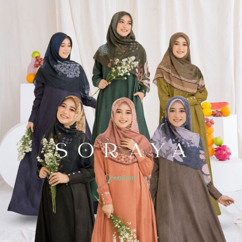 SORAYA DRESS BY GREENISM TERBARU GAMIS BUSUI WUDHU FRIENDLY BABY KODORAY
