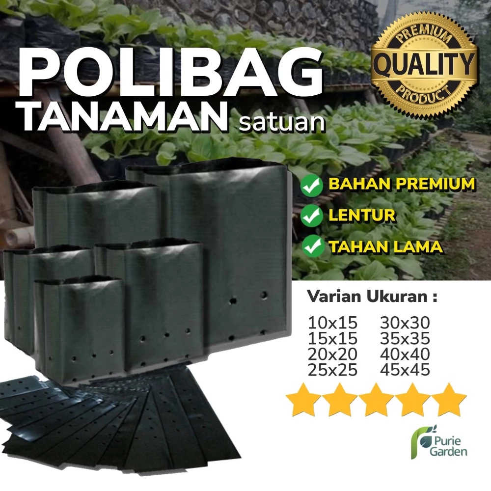 Plastik Polybag Polibag Tanaman Kantong Tanaman Ecer Satuan PG KDR