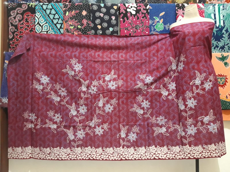 Batik Tunik Shibori Jumputan Terbaru Size S-3l / Hrb026 Yelbor Navbor / Biru Putih