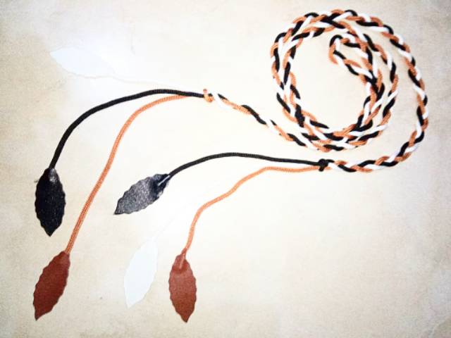 LX Ikat Pinggang DAUN Strap Kepang Tipis HABIS RANDOM WARNA