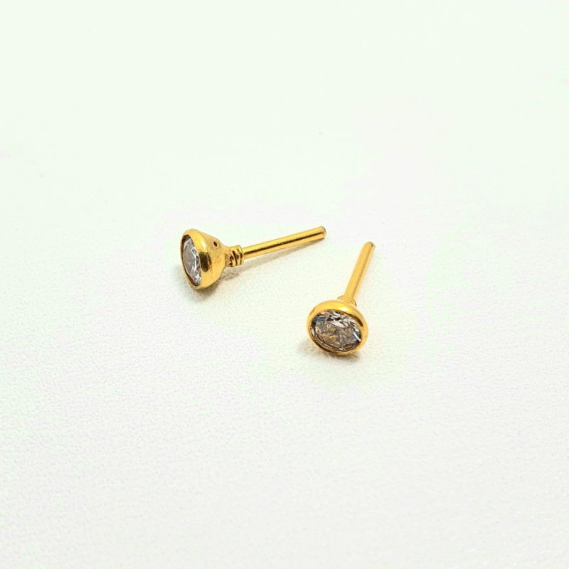 Giwang Anting Tindik Emas Muda Mata Burung 1/2 Gram
