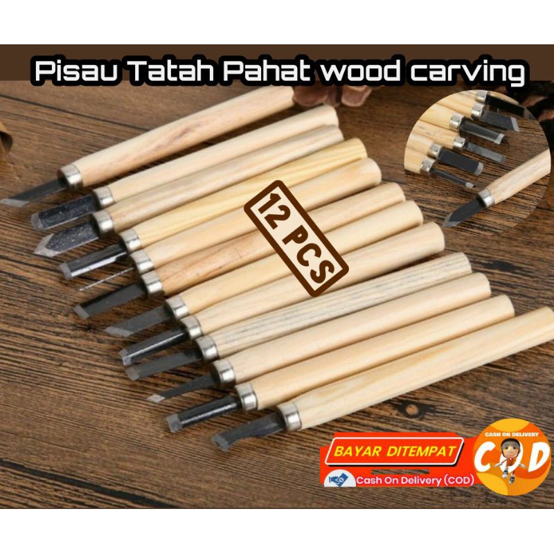 Jual Pisau Ukir Kayu Tatah Alat Ukir Kayu Ukiran Isi Pcs Biji Set