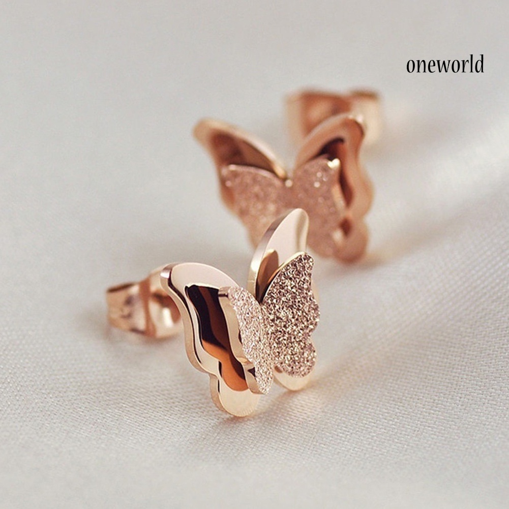 [ONE] Fashion Butterfly Women Ear Studs Earrings Evening Party Jewelry Gift Charming