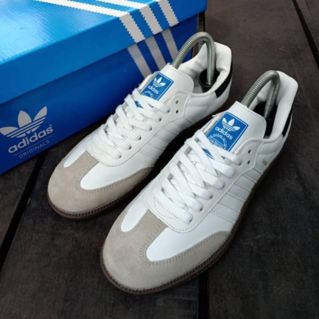 adidas samba leather white