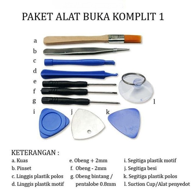 [DEV-9228] PAKET ALAT BUKA LENGKAP PAKET OF OPENING TOOLS 1