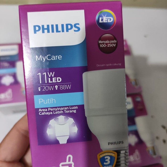 Philips Lampu LED Bright 11W Putih Mycare E27 Bohlam LED 11 Watt CDL