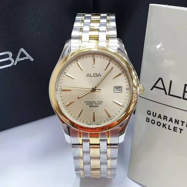 Jam Tangan Pria Alba AXHK90 Jam Couple Analog Watch Original AXHK90X1