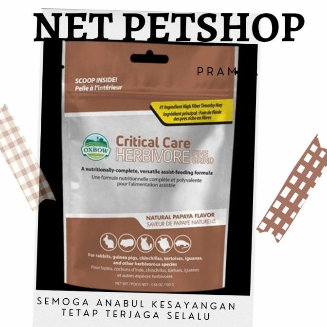 Oxbow Critical Care Fine Grind 100gr Termurah