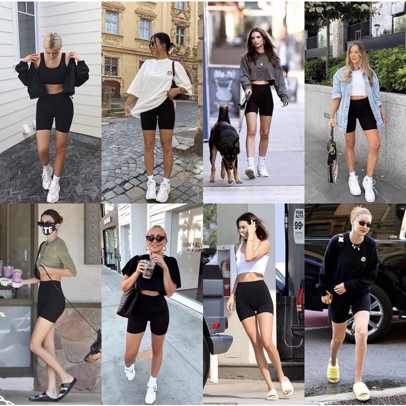 Legging Pendek Import Tebal | Legging Hotpants | Celana Legging Dalaman Wanita | Biker Short | Celana Short Legging
