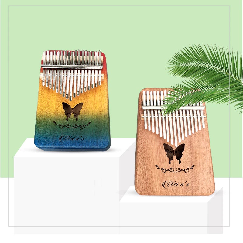 MoonLady Kalimba Thumb Piano Musical Toys 17 Note Sound Butterfly Design - CK18 - Multi-Color