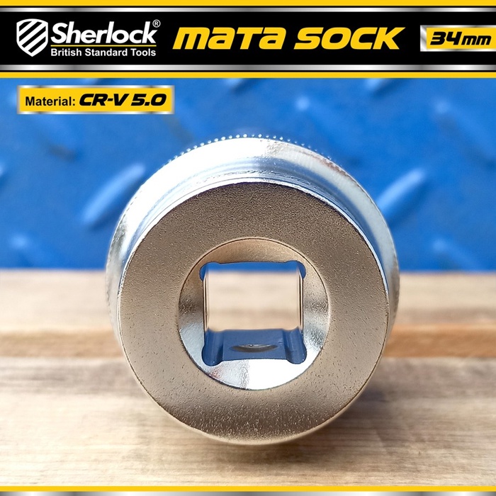 Kunci Shock 34 mm 6 PT / Sherlock Mata Sok/Sock 1/2 inch