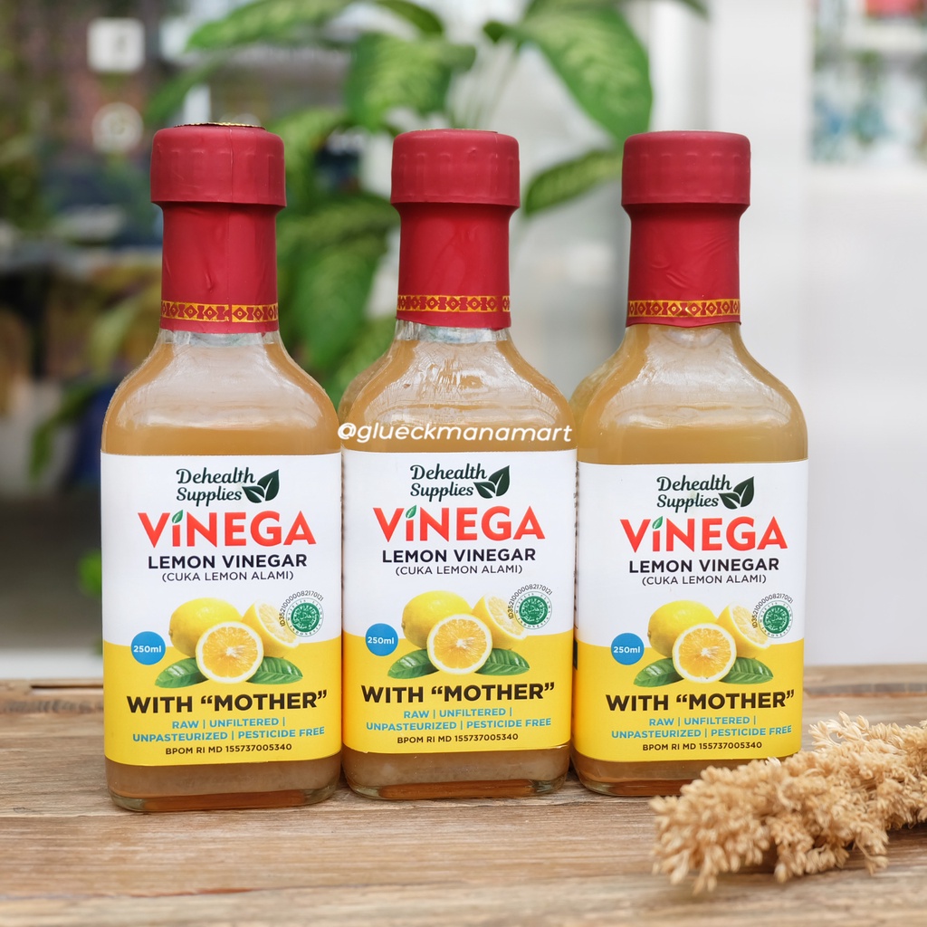 

Dehealth Supplies Lemon Vinegar - Cuka Lemon Alami 250ml