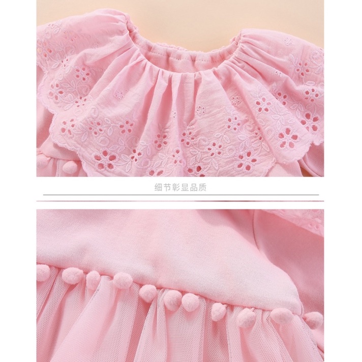 Claire dress ready in pink and white