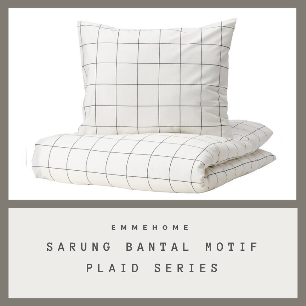 SARUNG BANTAL MOTIF AESTHETIC EMILY &amp; PLAID / SQUARE / KOTAK &amp; POLKADOT PREMIUM SARBAN 45x65 / SARGUL  33x93