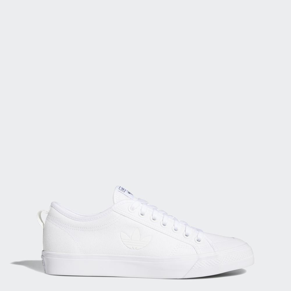 adidas originals nizza trefoil shoes unisex putih sneaker fw5184
