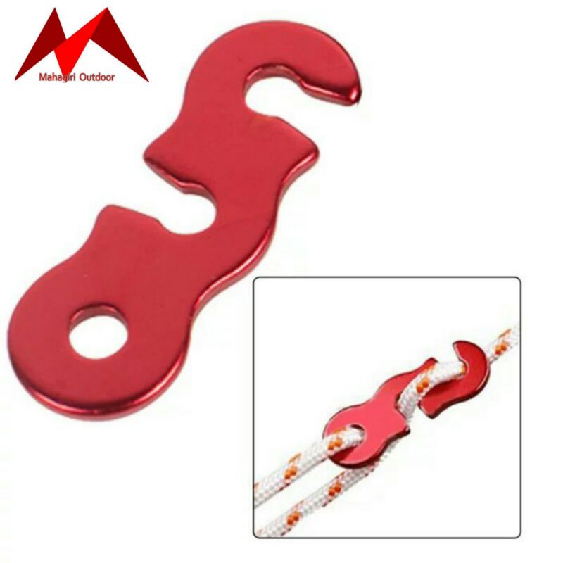 Stopper pengencang tali tenda gesper tensioner guyline runner tent flysheet aluminium alloy UL