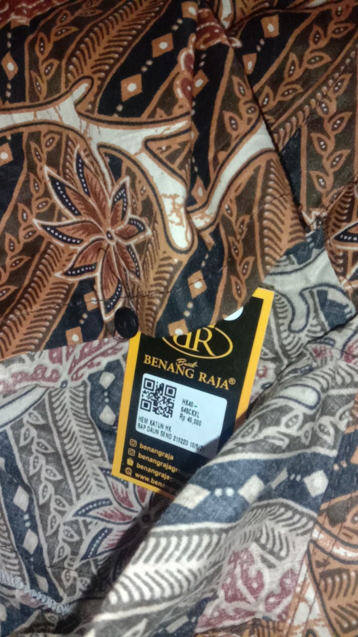 Benang Raja Hem Batik Pria Lengan Pendek Ukuran M L Xl