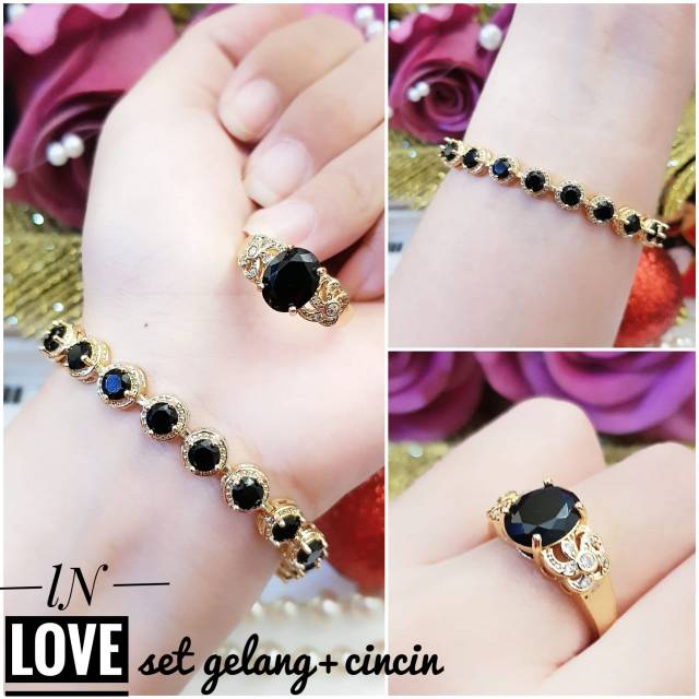 Xuping set perhiasan lapis emas 24k 1824k