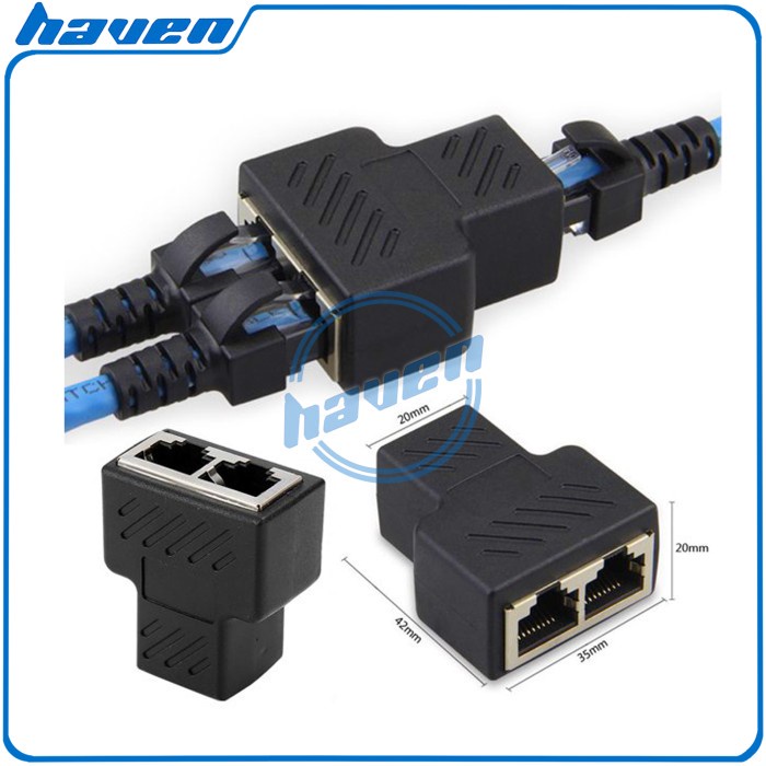 Konektor Sambungan Barrel LAN RJ45 Double / Barel UTP RJ45 Double