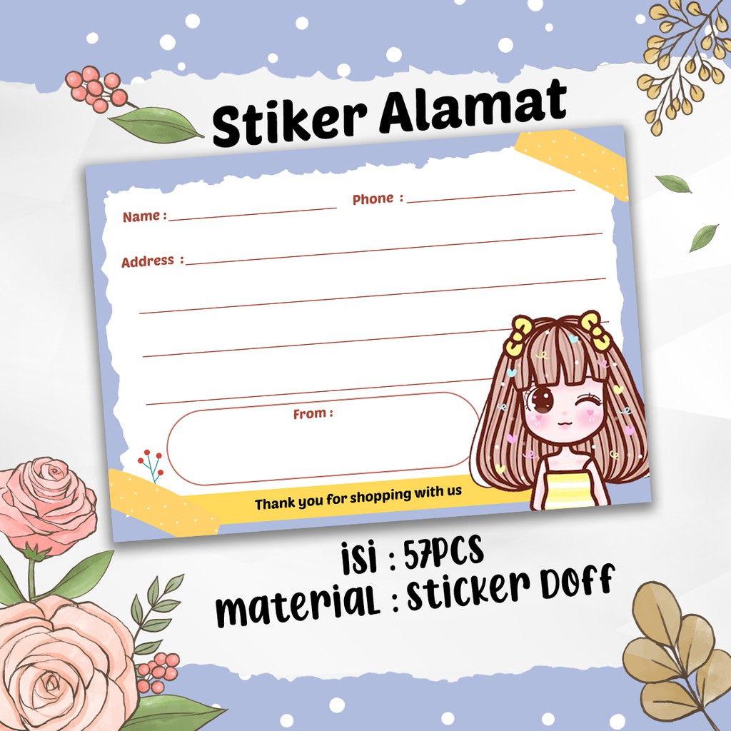 

57PCS STIKER LABEL PENGIRIMAN