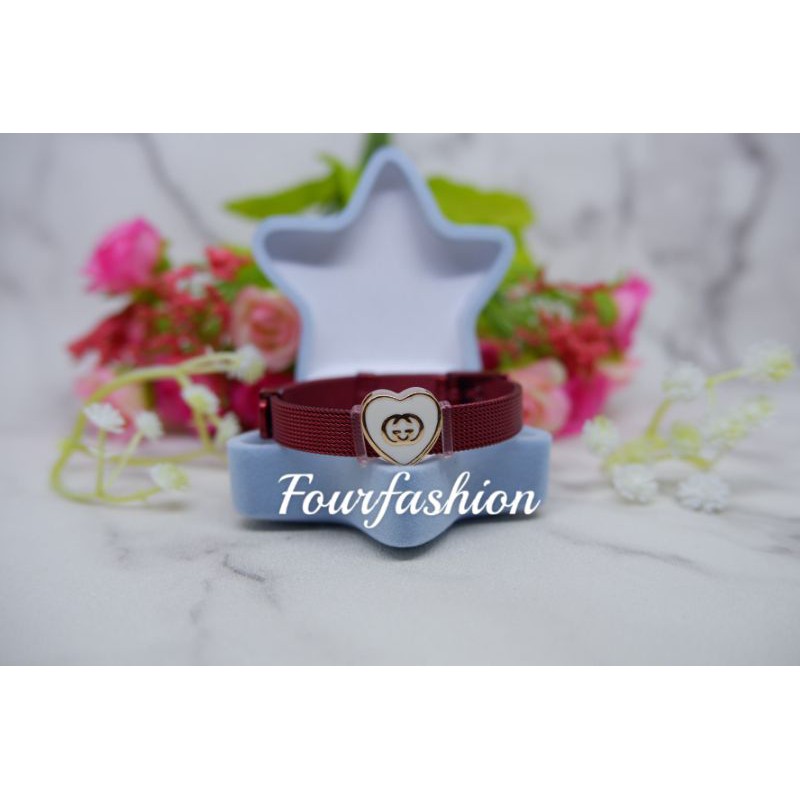 Fourfashion Liontin/Charm Xuping Permata Gelang Rantai/Sabuk/Jam Titanium Motif GG TH028