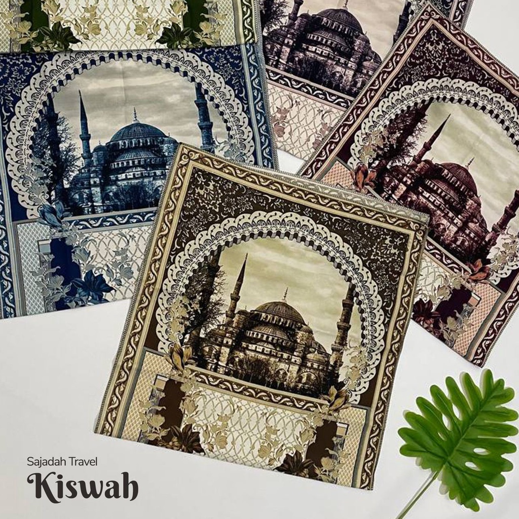 Sajadah Sajadah Travel Kiswah Traveling Saku Lipat Portable Anti Air  Anti Geser  Anti Covid Motif Modern