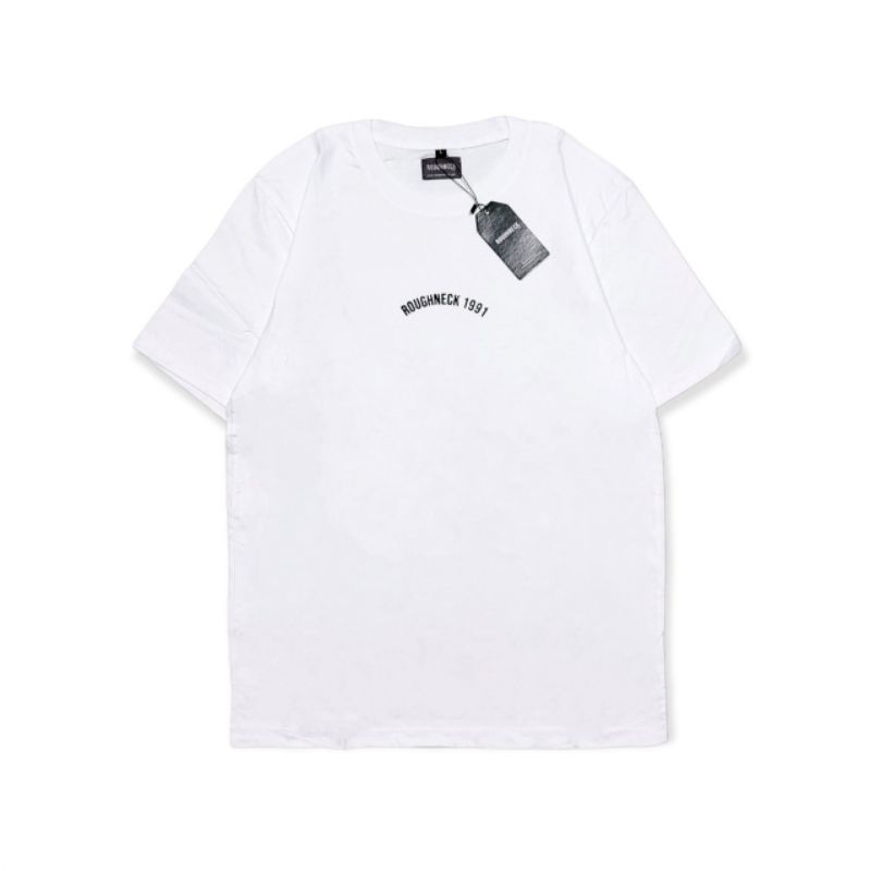 T-SHIRT KAOS ROUGHNECK 1991 WHITE // KAOS DISTRO KEREN PRIA-WANITA T-SHIRT PRIA ROUGHNECK PUTIH SIMP
