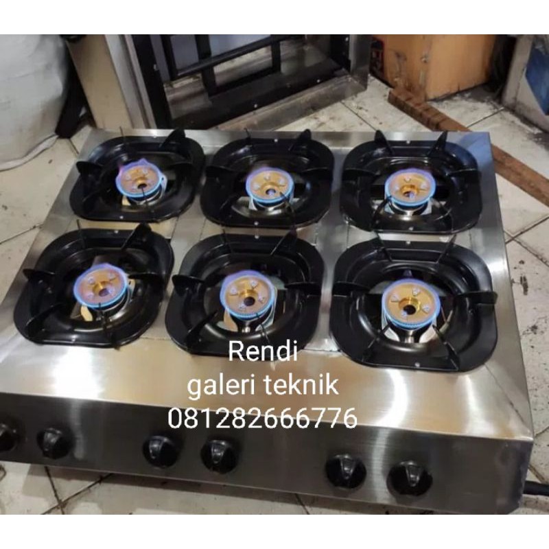 kompor gas serabi enam tungku