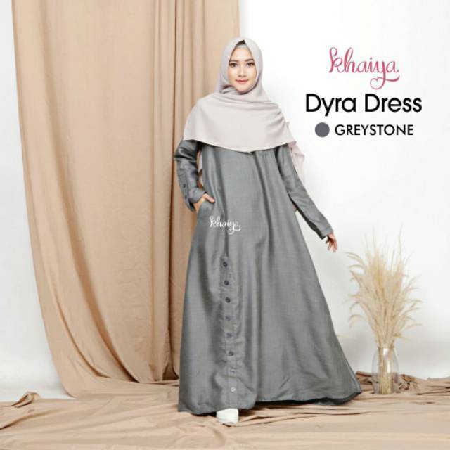 Gamis linen burberry khaiya