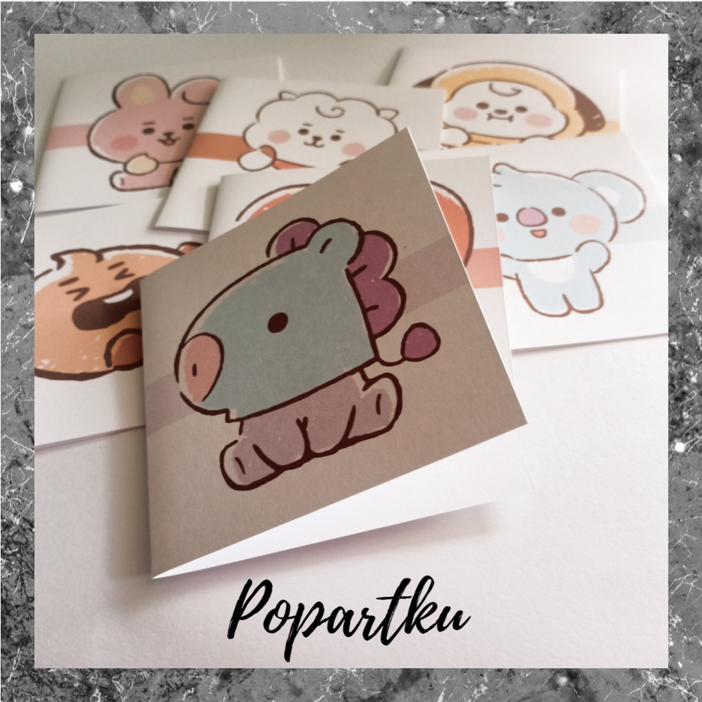 Kartu Ucapan BTS Kosong Amplop/Kartu Ucapan/Greeting Card/Giftcard/ Kartu Ucapan Lipat Tulis BTS