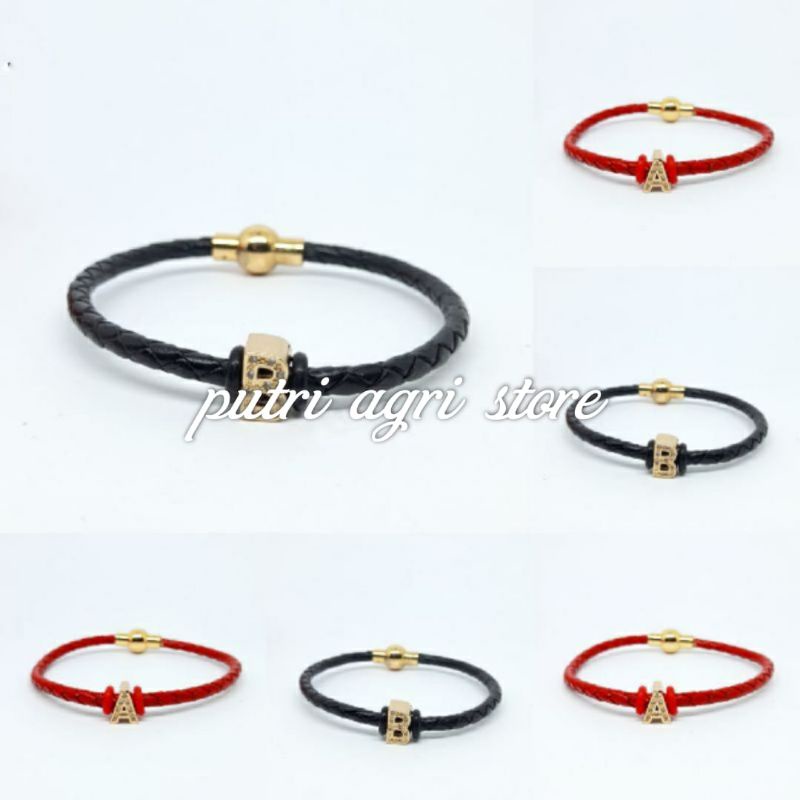 Gelang Inisial Nama Gelang Liontin Huruf Lapis Emas