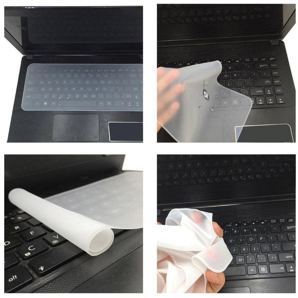 Cover Pelindung Keyboard Bahan Silikon Lembut Ultra Tipis Untuk Laptop 13-14 / 15-17 Inch