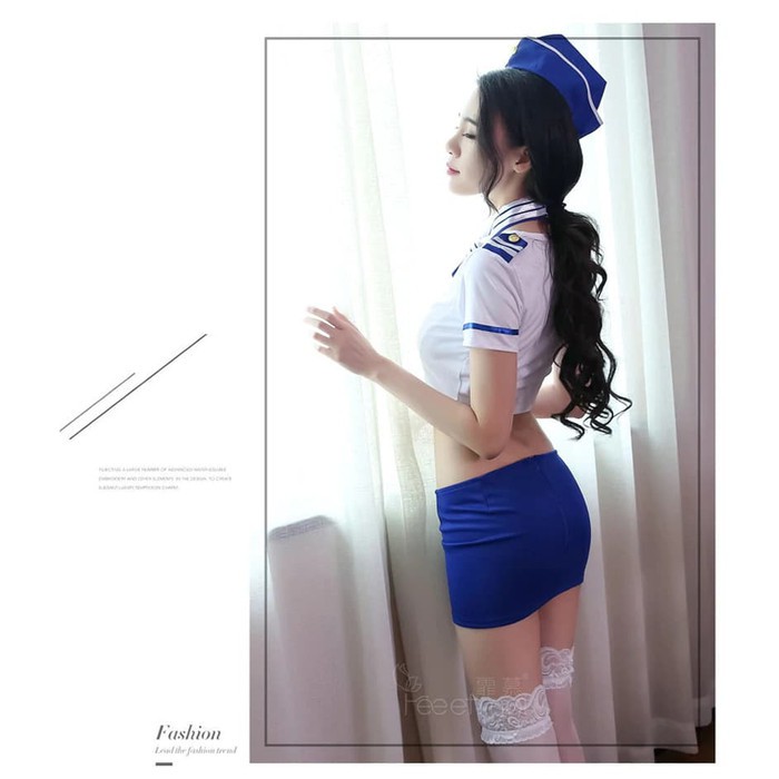 TBI Import Cosplay Lingerie Pramugari Flight Attendand BajuTidur Sexy