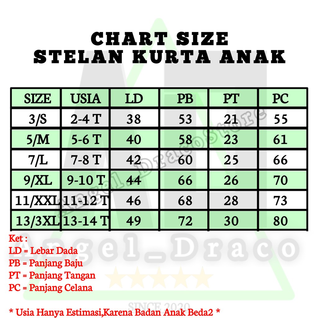 Kurta Anak  / Pakistan Anak / Koko Anak / Stelan Kurta Anak 3/4 Usia 1-14 Tahun