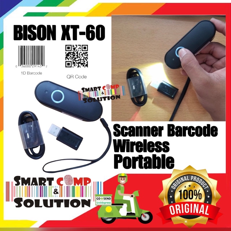 Scanner Barcode Mini Portable 2D Wireless Bison XT60 / XT-60 / XT 60