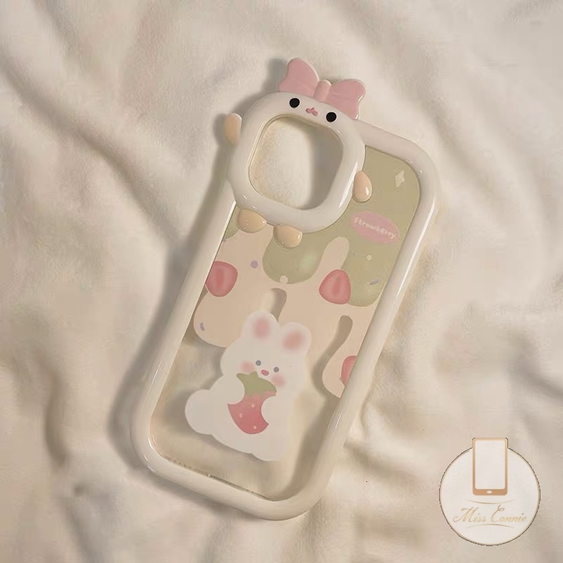 Soft Case Motif Kelinci 3D Untuk OPPO A57 A77s A17 A77 A16K A96 A95 A55 A15 A12 A17K Reno 7 5F 5 4F A5s A7 A3s A15s A76 A74 A53 A9 A5N A16 A16 A16 A Case Pelindung Earphone Bluetooth Airpod