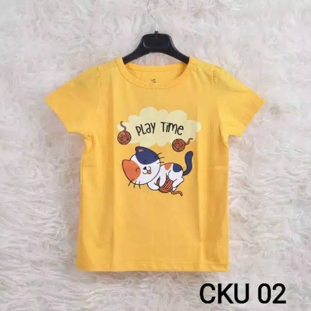 Kaos anak balita perempuan Queen Cat