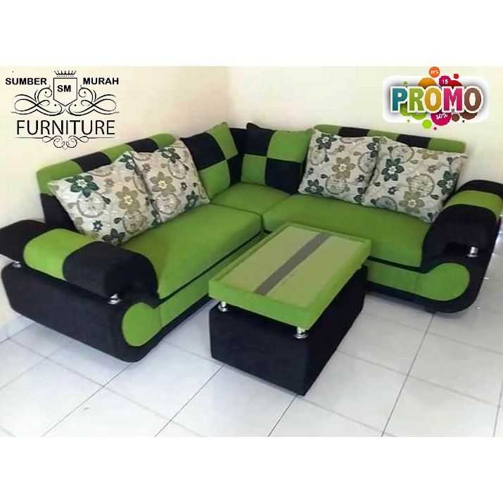 Sofa L sudut minimalis modern +meja