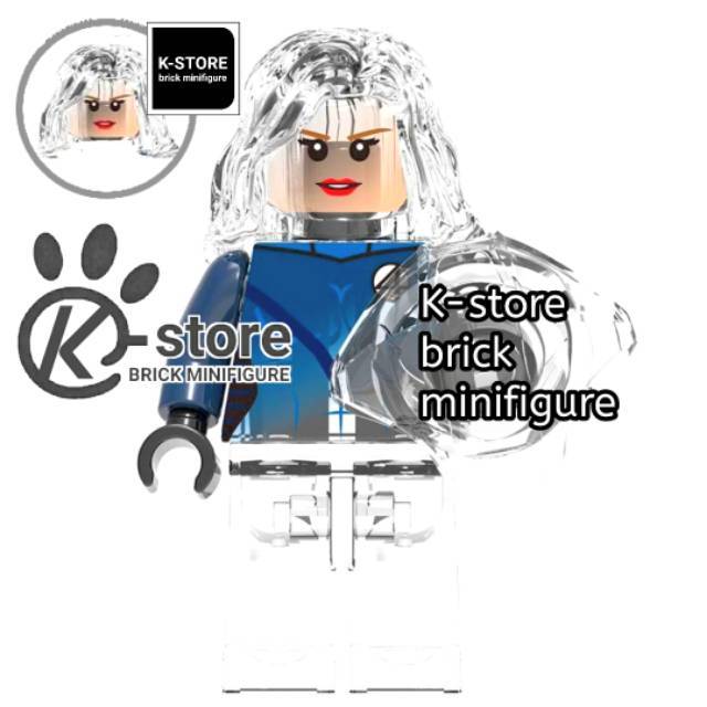 Lego fantastic four invisible woman block minifigure