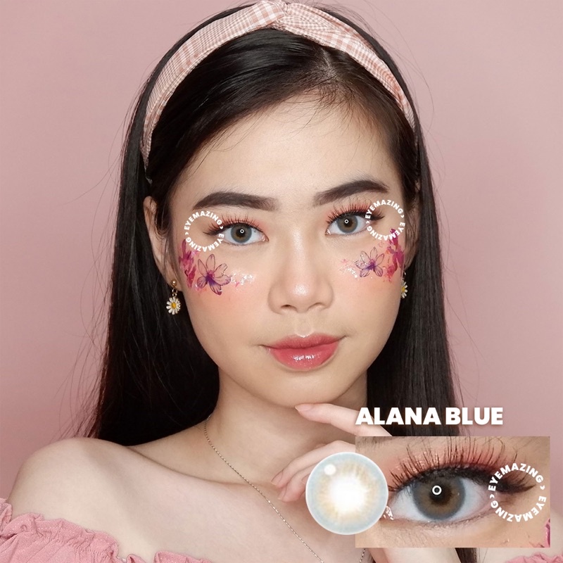 EYEMAZING Softlens - Alana Blue / Biru Normal Minus Beda Minus