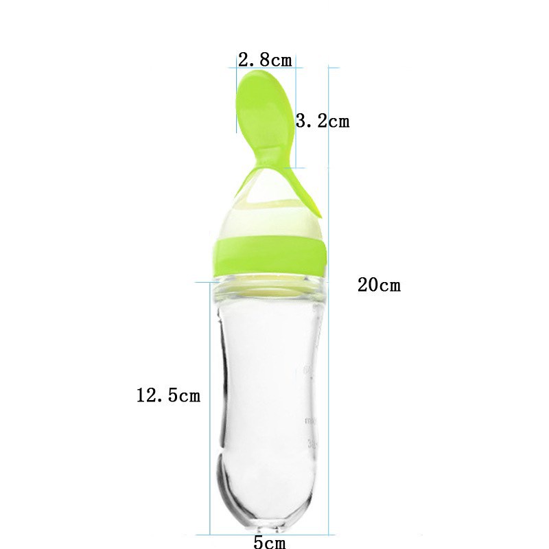 Botol Dot Silicone Sendok Makan Bayi BPA FREE