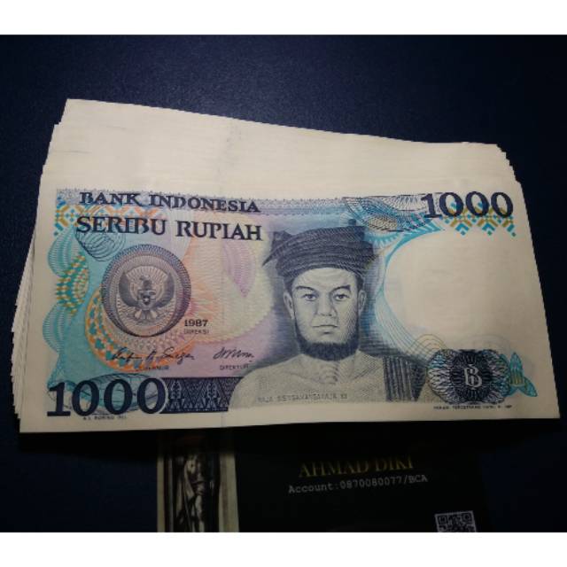 Uang Kuno 1000 Sisingamangaraja 1987