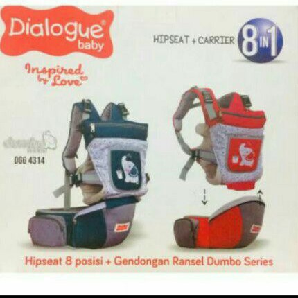 DIALOGUE-HIPSEAT DIALOGUE DUMBO SERIES- DGG 4314-GENDONGAN BAYI DUDUK MURAH-PERLENGKAPAN BAYI