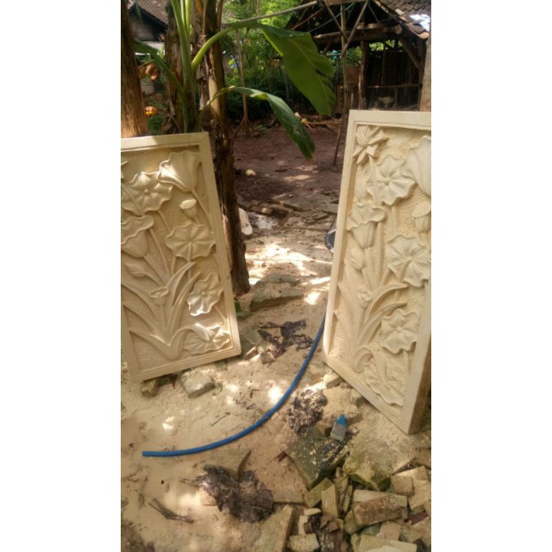 relief batu alam ukir paras