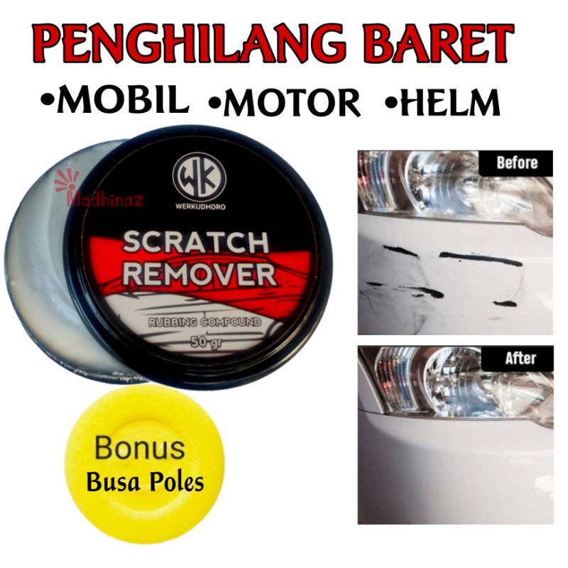 Rubbing compound kompon poles penghilang baret,lecet,gores body mobil,motor,helm scratch remover WK