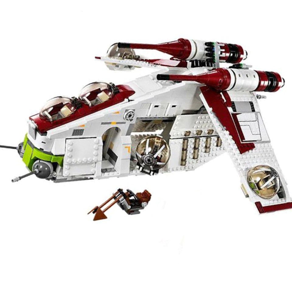 Mainan Lego Star Wars Compatible legoinglys StarWars 75021 Republic Gunship Set Children