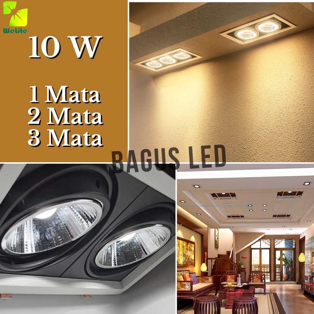 Lampu Sorot Halospot LED Spotlight Grill Light 5W 10W 1 Mata 2 Mata 3 Mata