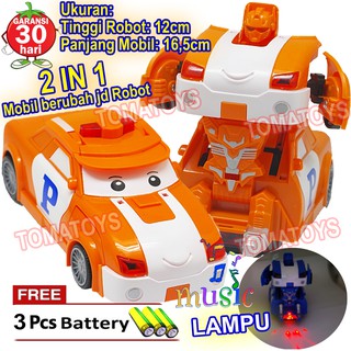 Robocar Poli Mobil Robot Berubah Transformers Bump And Go 