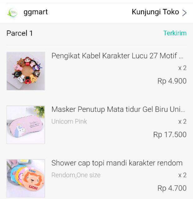 Shower Cap/topi Mandi Karakter